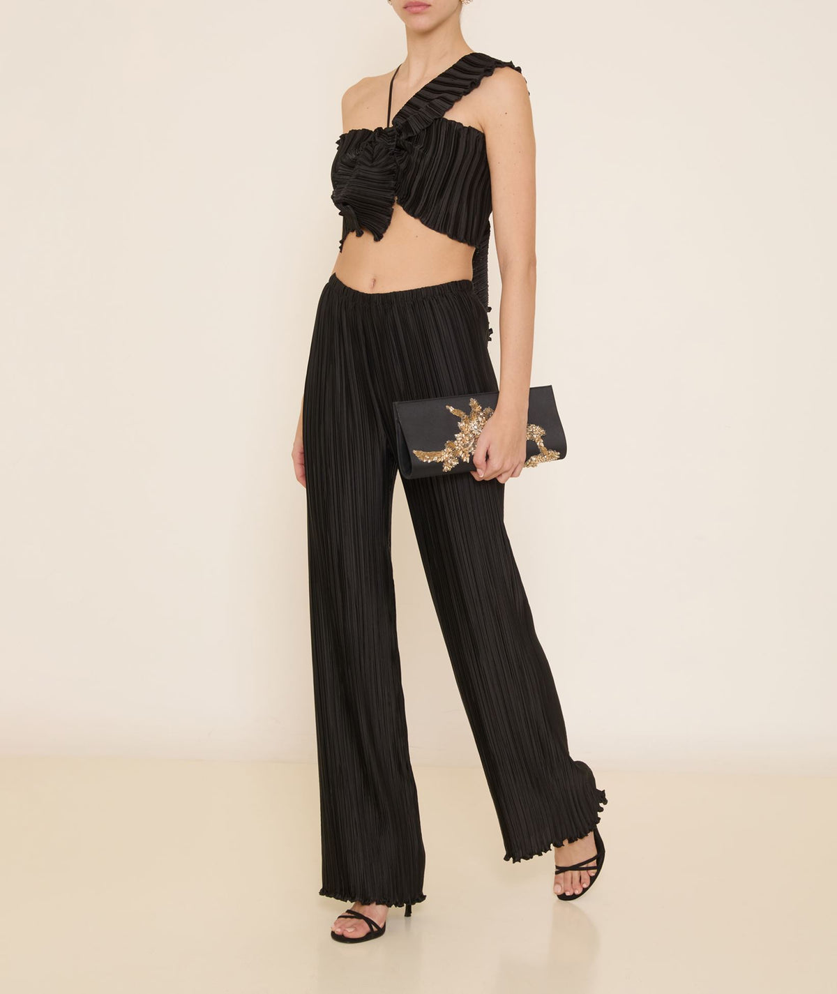 Maison Zoulias | Black rasmir crystal embellished Grace clutch bag Maison Zoulias