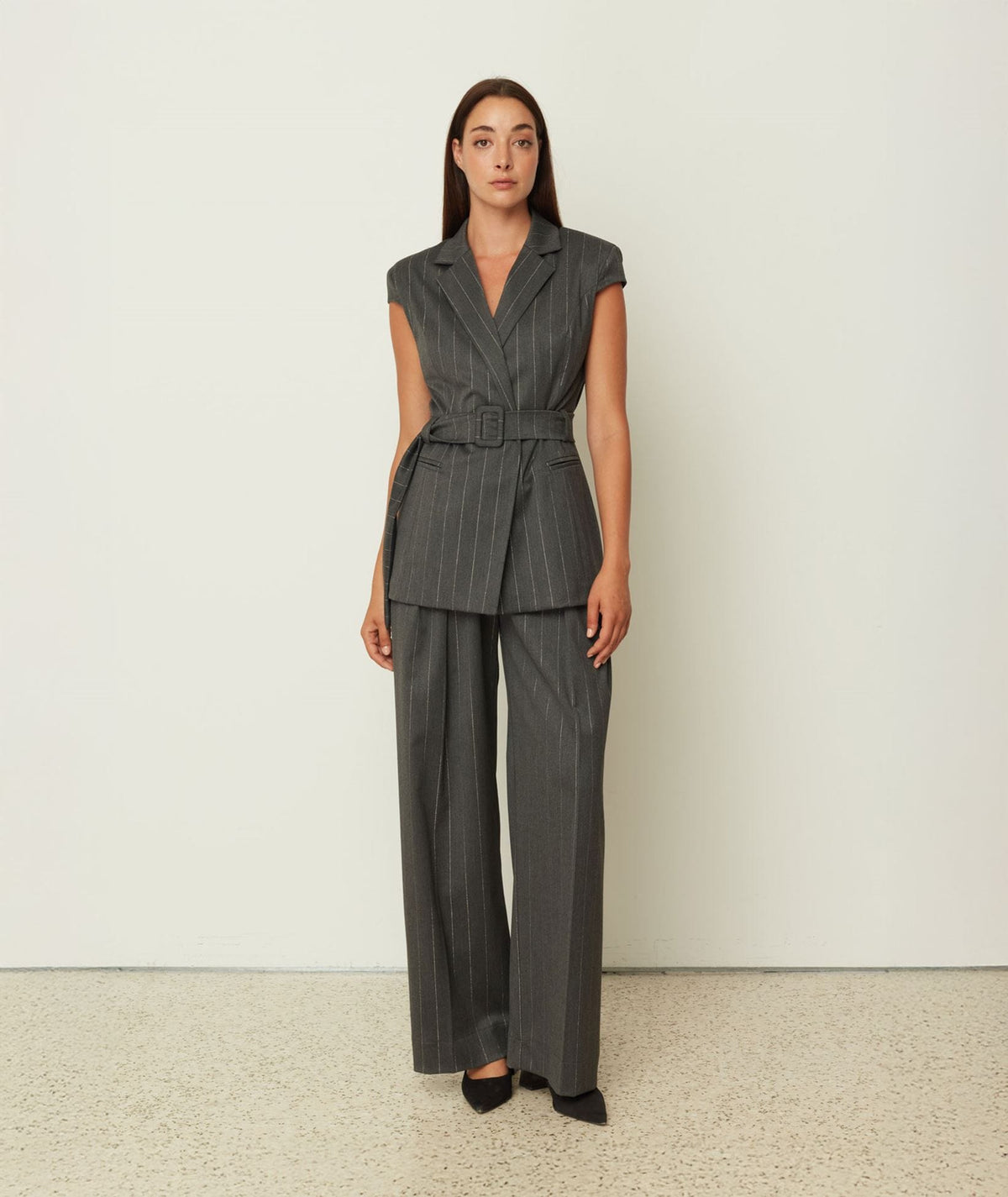 CKontova | Grey pinstripe pants CKontova