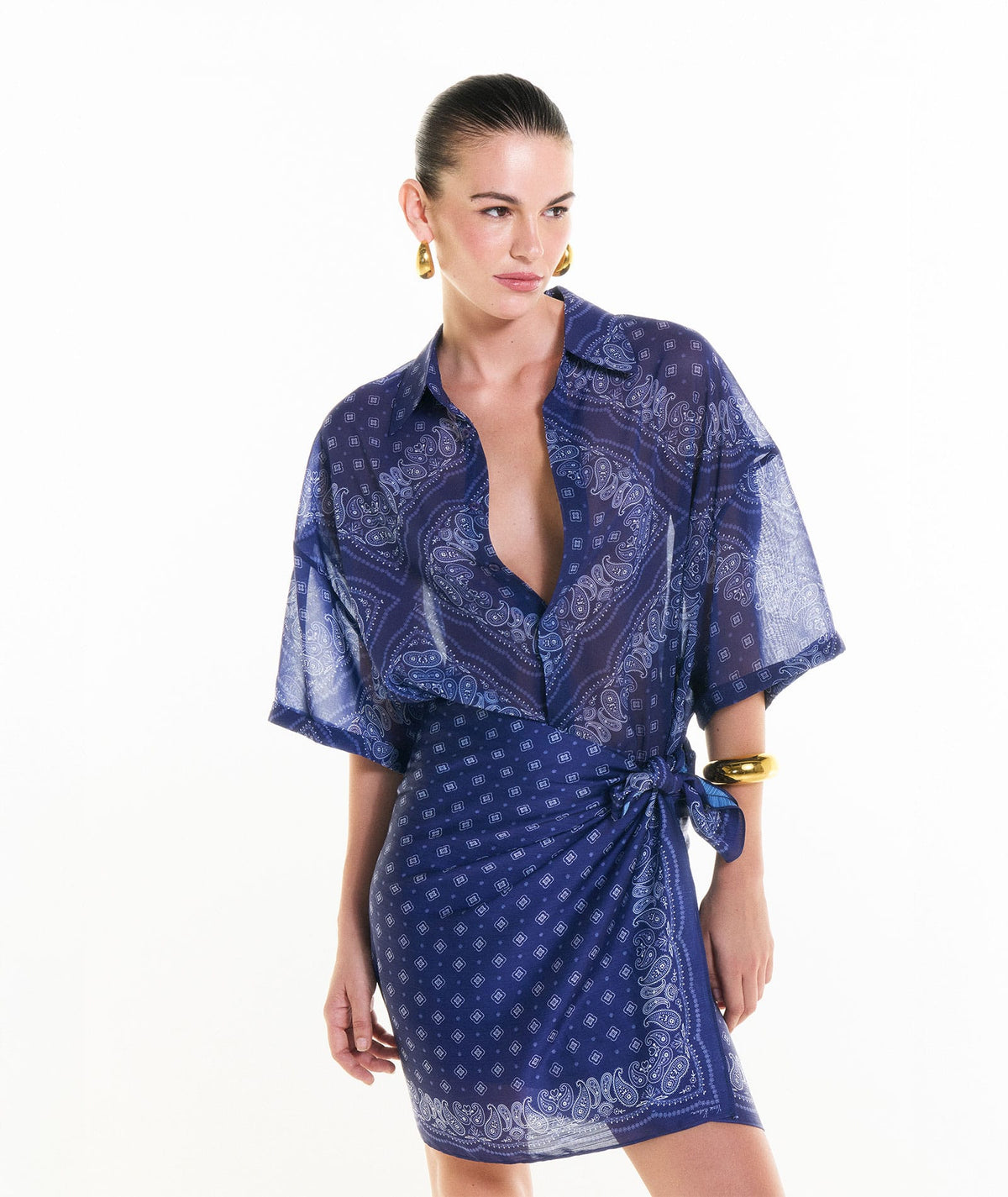 Vassia Kostara | Midnight blue bandana shirt Vassia Kostara 972523001
