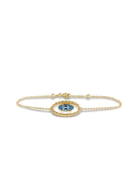 Lalaounis | Gold Blue Topaz Honeycomb Eye Bracelet