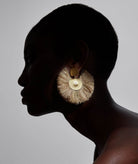 Katerina Makriyianni | Golden Sand Silk Fan Earrings Katerina Makriyianni