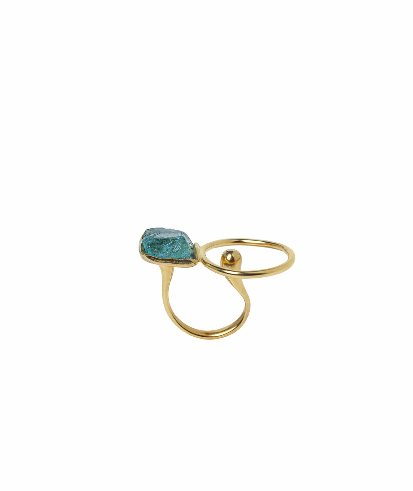 Katerina Vassou | Tulip gold-plated topaz ring Katerina Vassou