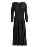 Daphne Valente | Black Nostalgia long-sleeve pleated dress Daphne Valente 964983001