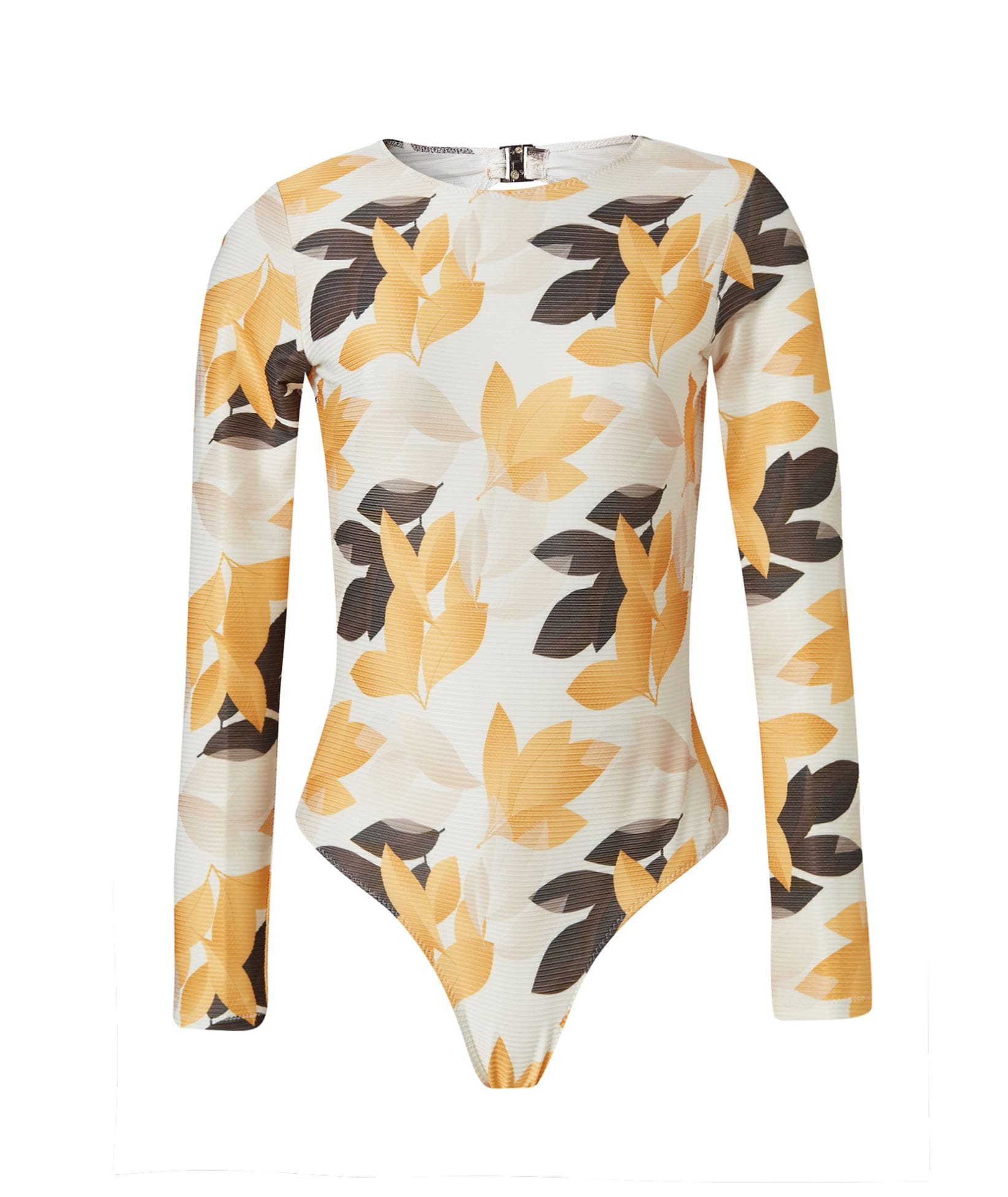 Stefania Frangista | White yellow printed rib Otto swimsuit Stefania Frangista