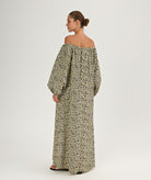 Haals | Ivory printed cotton Brigitte maxi dress Haals 967014001