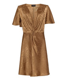 CKontova | Gold satin printed mini dress CKontova