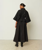 CKontova | Black taffeta maxi skirt CKontova