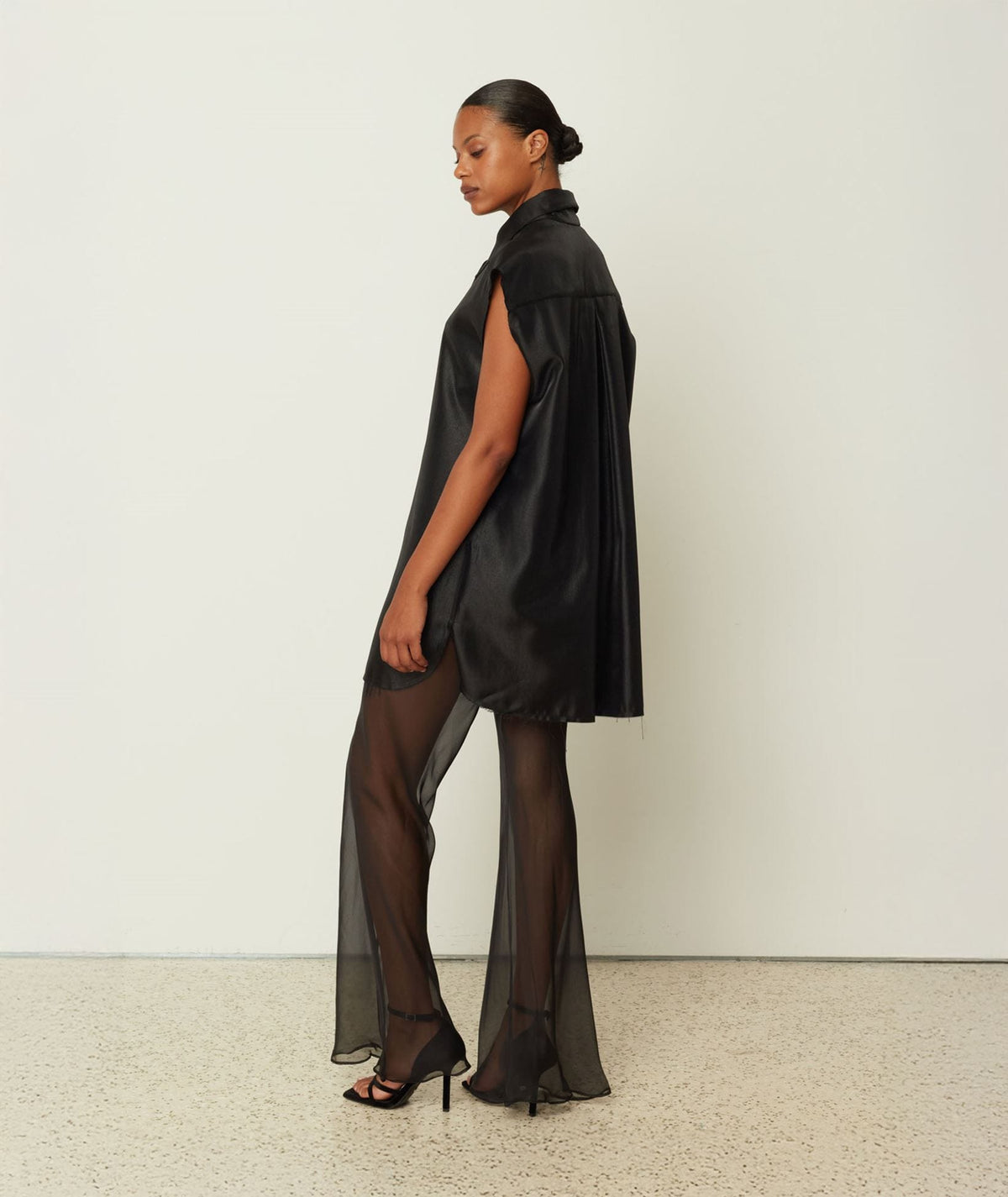 CKontova | Black silk sheer pants CKontova