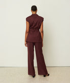 CKontova | Bordeaux pinstripe pants CKontova