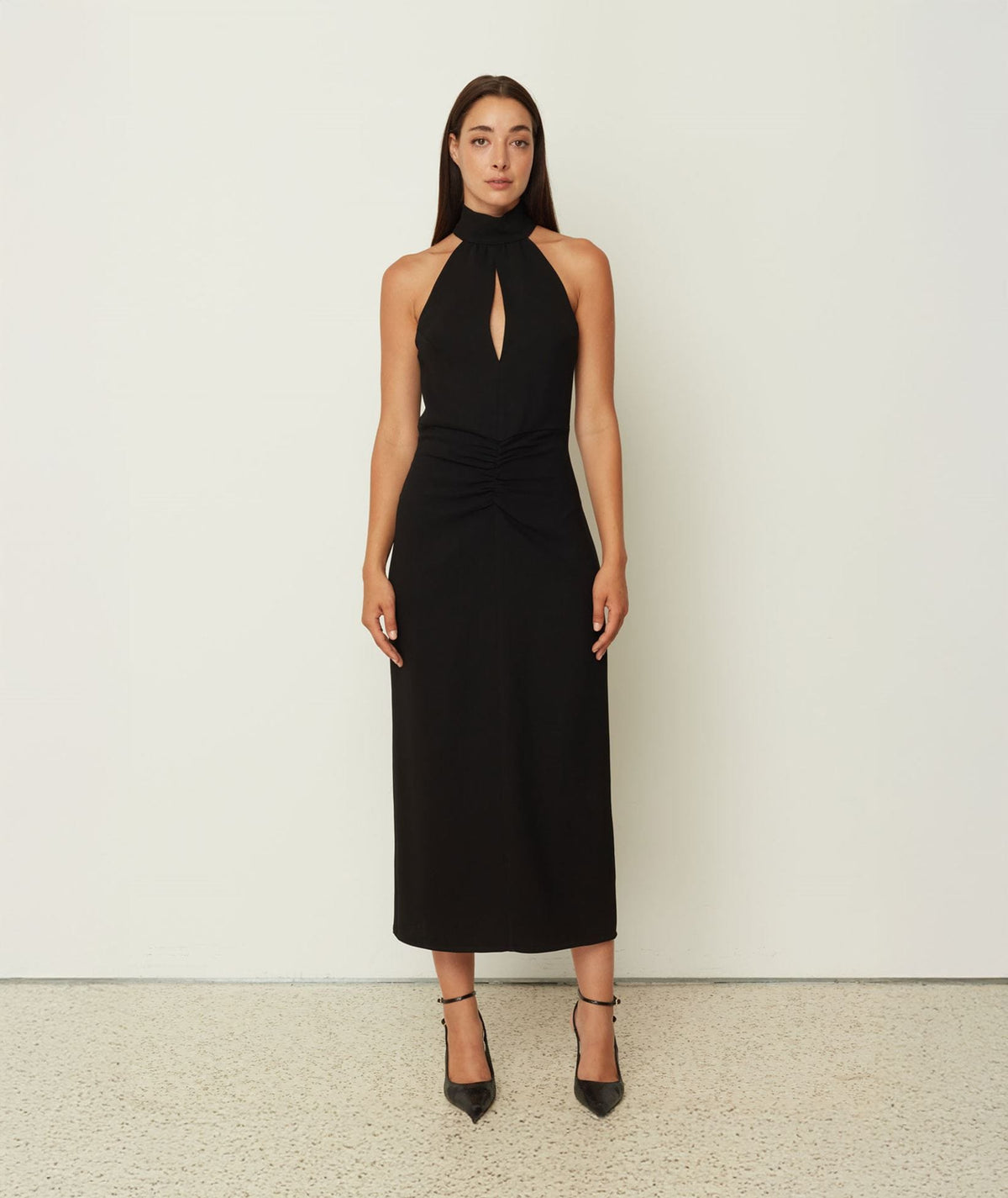 CKontova | Black halter midi dress CKontova