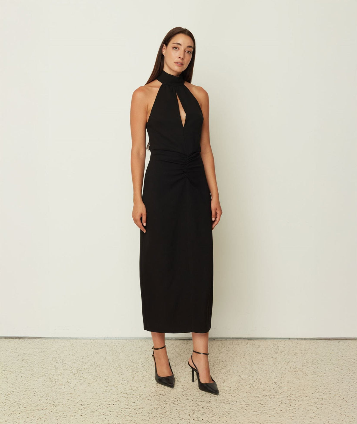 CKontova | Black halter midi dress CKontova