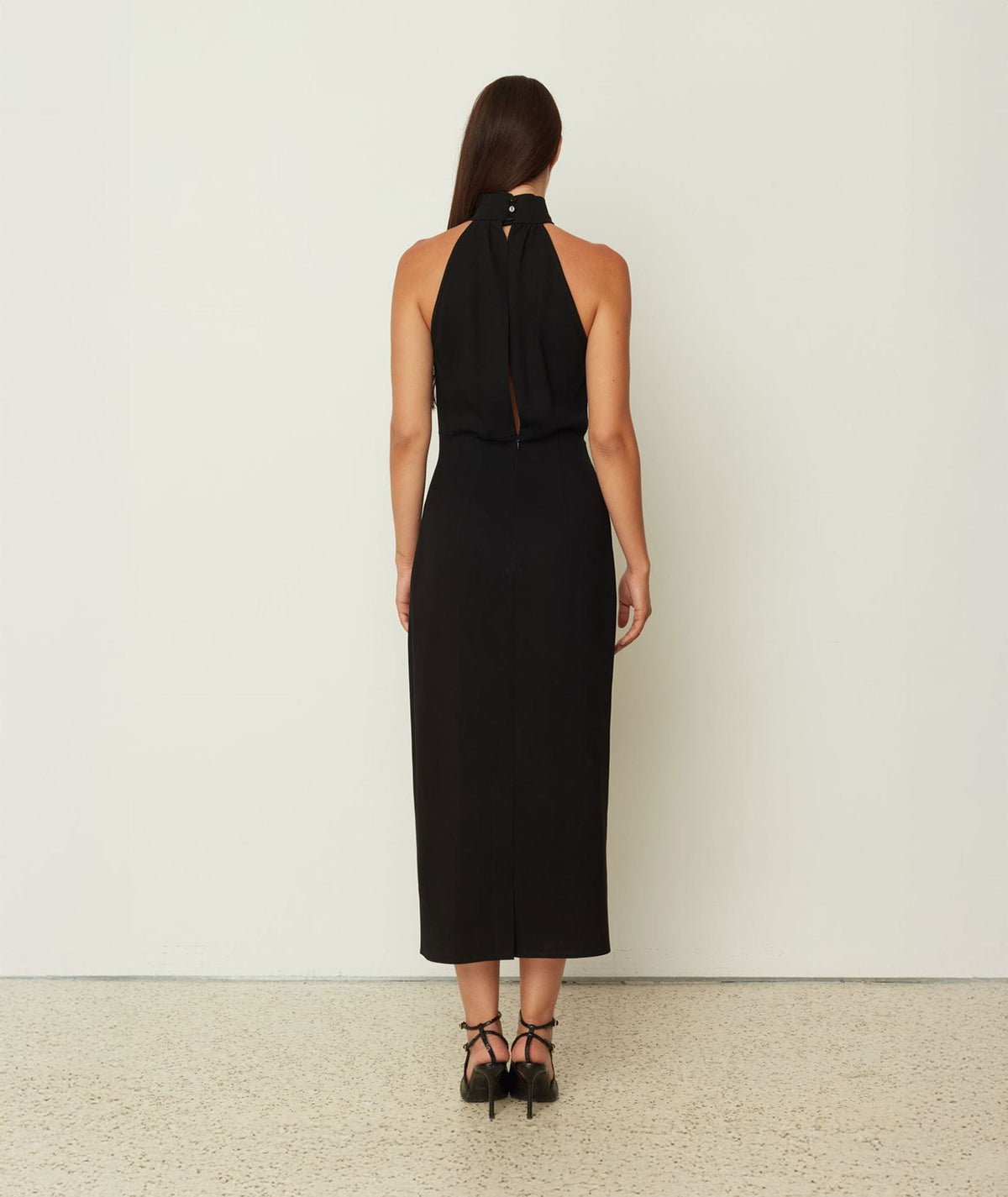 CKontova | Black halter midi dress CKontova