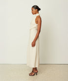 CKontova | Ivory halter midi dress CKontova