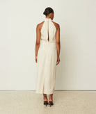 CKontova | Ivory halter midi dress CKontova