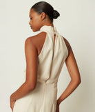 CKontova | Ivory halter midi dress CKontova