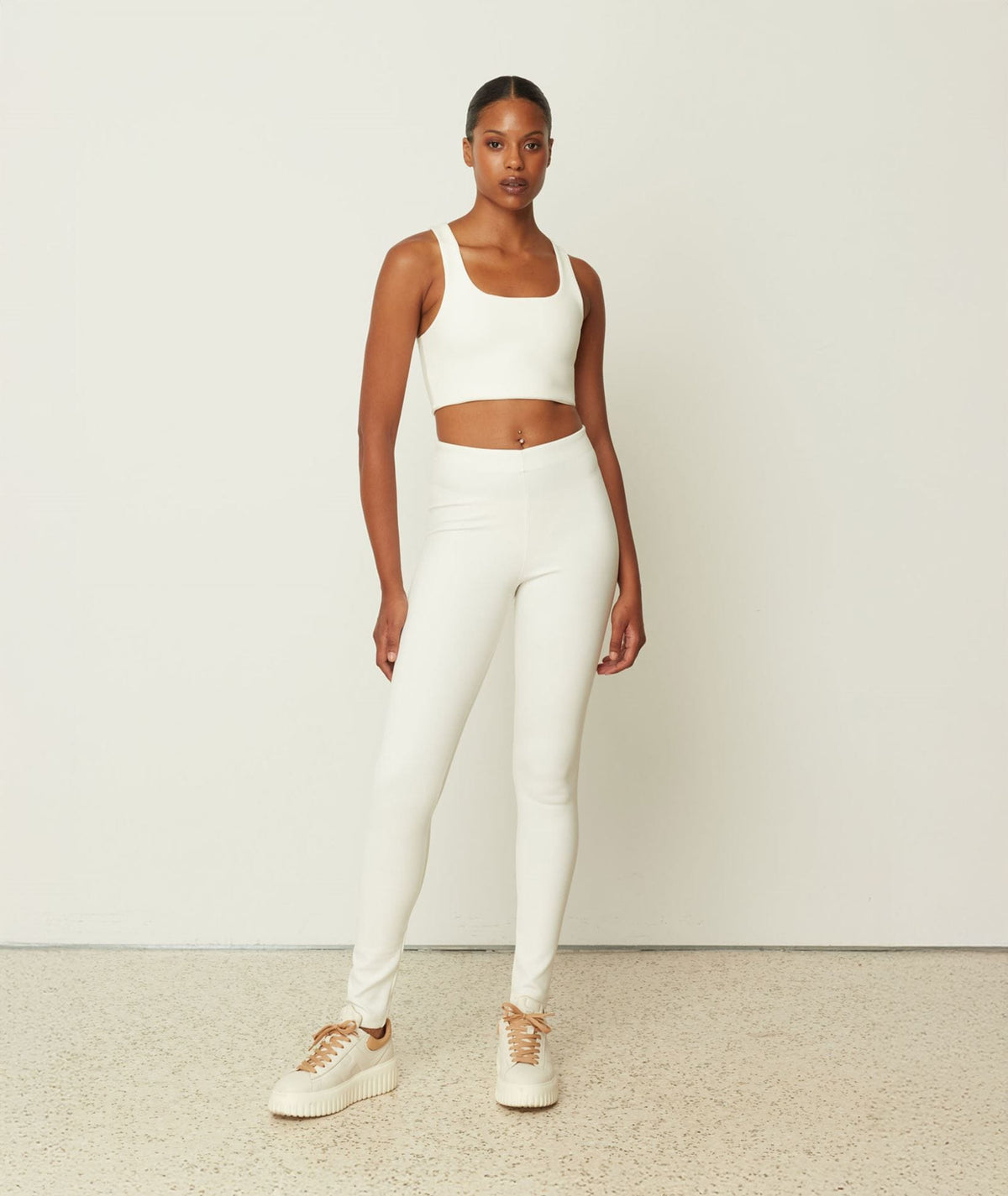 CKontova | White scuba fitted pants CKontova