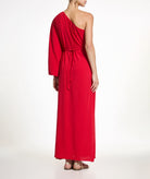 Ancient Kallos | Red one shoulder Niriis belted maxi dress Ancient Kallos