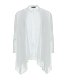 Zoya | Off-white sheer asymmetric shirt Zoya