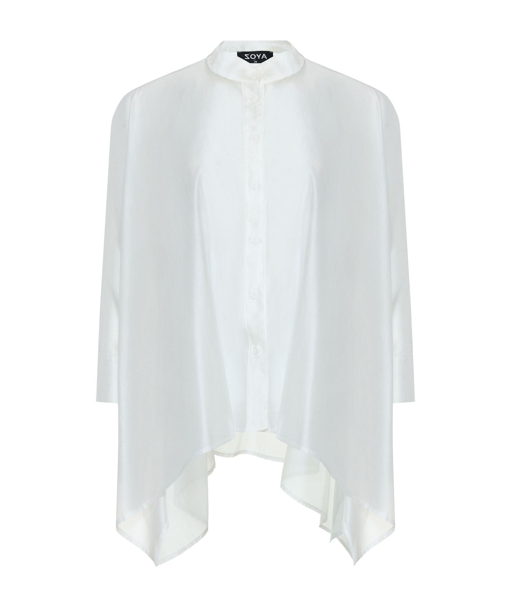 Zoya | Off-white sheer asymmetric shirt Zoya