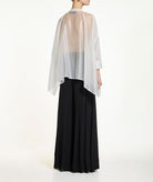 Zoya | Off-white sheer asymmetric shirt Zoya