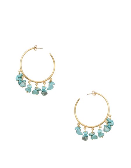 Antonia Karra | Tropical Chips gold-plated silver earrings - turquoise