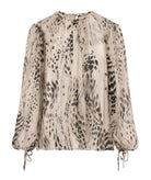 Milla | Beige animal print blouse Milla