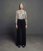 Milla | Beige animal print blouse Milla