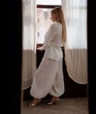 Nidodileda | Off-white smocked Cadel balloon pants Nidodileda